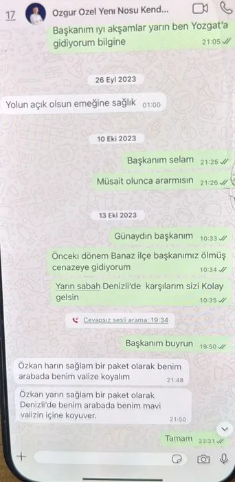 Rüşvet Mesajları Ortaya Çıktı! Özkan Yalım Savcılığa Teslim Etti